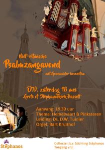 Psalmzangavond met Genemuider bovenstem in de Stephanuskerk te Hasselt