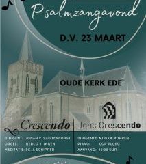 Psalmzangkoor Jong Crescendo en Crescendo concert Oude kerk te Ede
