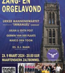 Stichting Karunia zang- en orgelavond in Zaltbommel