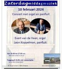 Zaterdagmiddagmuziek met Evert van de Veen en Leon Koppelman in Nijkerk