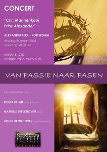 Alexanderkerk te Rotterdam paasconcert met mannenkoor Prins Alexander