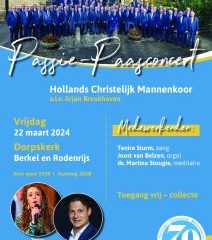 Hollands Christelijk Mannenkoor geeft Paasconcert in Berkel en Rodenrijs