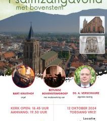 Psalmzangavond met organist Bart Kruithof in Gorinchem