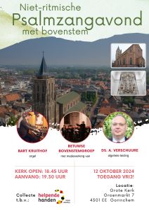 Psalmzangavond met organist Bart Kruithof in Gorinchem