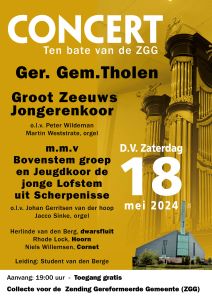 Zending Gereformeerde Gemeente geeft een concert in Tholen