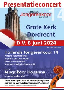 Presentatieconcert Hollands Jongerenkoor 14 in Dordrecht