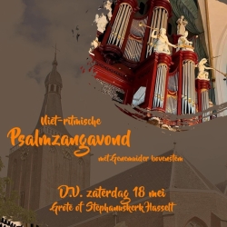 Stephanuskerk te Hasselt psalmzangavond met organist Bart Kruithof