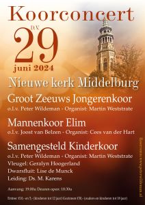 Koorconcert in de Nieuwe kerk te Middelburg