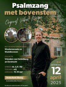 Psalmzangavond met bovenstem in Elburg voor Stichting vrienden van Heidelberg en Dordrecht