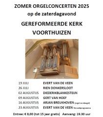 Zomerconcert met Arjan Breukhoven op orgel en vleugel in Voorthuizen