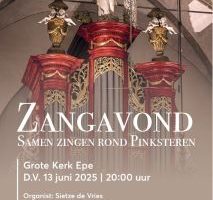 Samen zingen met Pinksteren in de Grote kerk te Epe