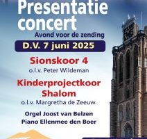Sionskoor 4 geeft presentatieconcert in de Grote kerk te Dordrecht
