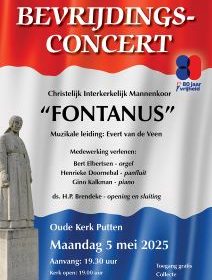 Traditioneel bevrijdingsconcert met Interkerkelijk mannenkoor Fontanus te Putten