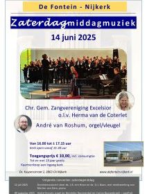 Christelijke Zangvereniging Excelsior zingt in de Fontein te Nijkerk