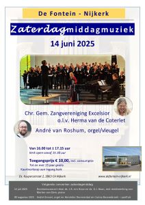 Christelijke Zangvereniging Excelsior zingt in de Fontein te Nijkerk