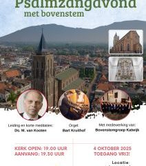 Grote kerk te Gorinchem psalmzangavond met bovenstem en Bart Kruithof