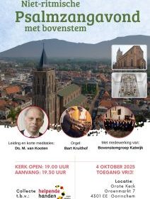 Grote kerk te Gorinchem psalmzangavond met bovenstem en Bart Kruithof