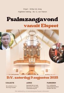 Hersteld Hervormde kerk te Elspeet psalmzangavond met Arthur de Jong