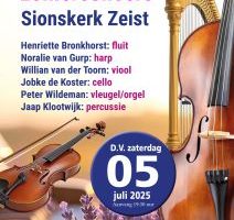 Instrumentaal zomerconcert in de Sionskerk te Zeist