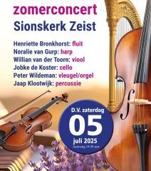 Instrumentaal zomerconcert in de Sionskerk te Zeist