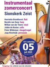 Instrumentaal zomerconcert in de Sionskerk te Zeist
