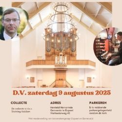 Psalmzangavond vanuit Elspeet met organist Arthur de Jong in 2025