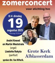 Instrumentaal zomerconcert in Alblasserdam voor Stichting HVC