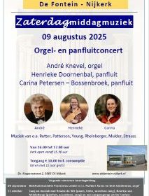 Orgel en panfluit concert met André Knevel in de Fontein te Nijkerk