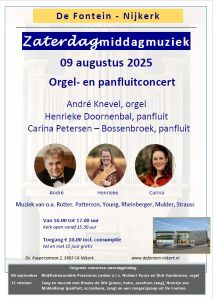 Orgel en panfluit concert met André Knevel in de Fontein te Nijkerk