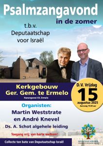 Psalmzangavond te Ermelo in de zomer met Martin Weststrate
