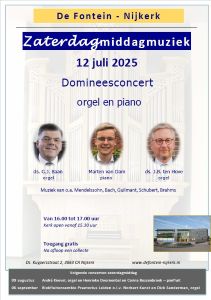 Traditioneel domineesconcert in De Fontein te Nijkerk in 2025