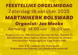 Feestelijke orgelmiddag in de Martinikerk te Bolsward met organist Jos Moeke