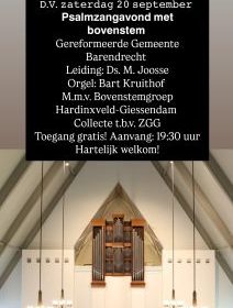 Gereformeerde Gemeente te Barendrecht psalmzangavond
