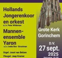 Hollands Jongerenkoor koorzangavond voor Mumba zending in Gorinchem
