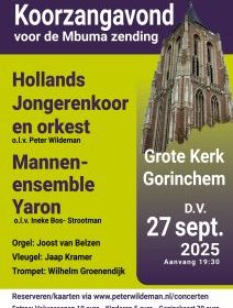 Hollands Jongerenkoor koorzangavond voor Mumba zending in Gorinchem