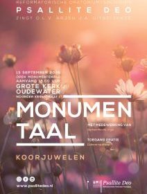 Monumentaal met ROV Psallite Deo in de Grote kerk te Oudewater