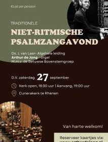 Psalmzangavond met bovenstem in de Cunerakerk te Rhenen