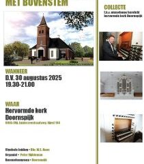 Samenzangavond met bovenstem in de Hervormde kerk te Doornspijk