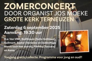 Zomerconcert in de Grote kerk te Terneuzen met Jos Moeke