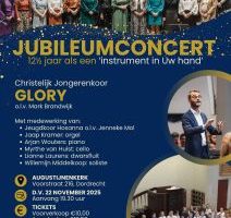 12,5 jarig jubileumconcert Christelijk Jongerenkoor Glory in Dordrecht