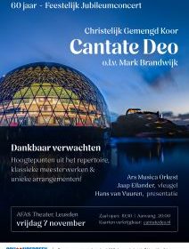 Feestelijk jubileumconcert van Cantate Deo 60 jaar