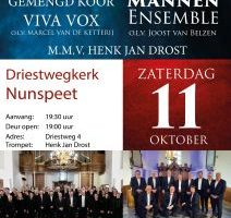 Gemengd Koor Viva Vox en het Hollands Mannenensemble concert Nunspeet