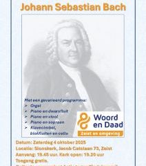 Muzikale avond met Bach in Zeist voor Woord en Daad