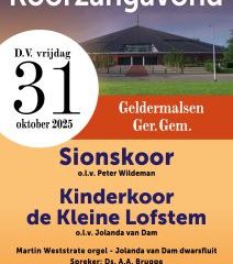 Gereformeerde Gemeente te Geldermalsen koorzangavond Sionskoor