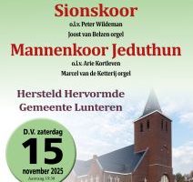 Koorconcert met Sionskoor in Hersteld Hervormde Gemeente te Lunteren