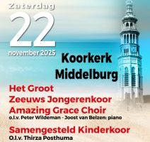 Koorkerk te Middelburg concert voor Israël met samengesteld kinderkoor