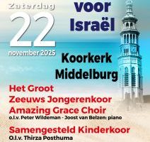 Koorkerk te Middelburg concert voor Israël met samengesteld kinderkoor