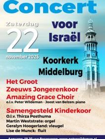 Koorkerk te Middelburg concert voor Israël met samengesteld kinderkoor