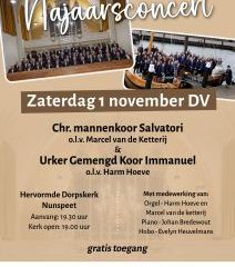 Najaarsconcert Mannenkoor Salvatori met Gemengd koor Immanuel