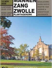 Najaarseditie 2025 van Mannenzang Zwolle in de Plantagekerk